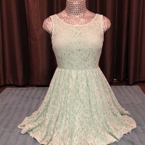 Backless Lace mint dress